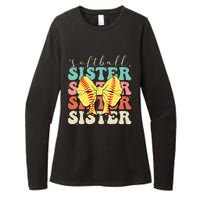 Softball Sister Vintage Sport Lover Sister Womens CVC Long Sleeve Shirt