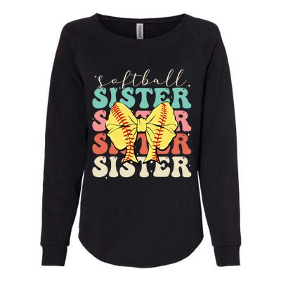 Softball Sister Vintage Sport Lover Sister Womens California Wash Sweatshirt