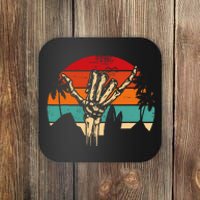 Shaka Sign Vintage Skeleton Hand Surfing & Surf Coaster