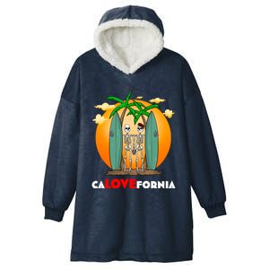 Surfing Skeletons Valentines Day Couple California Surfing Cool Gift Hooded Wearable Blanket