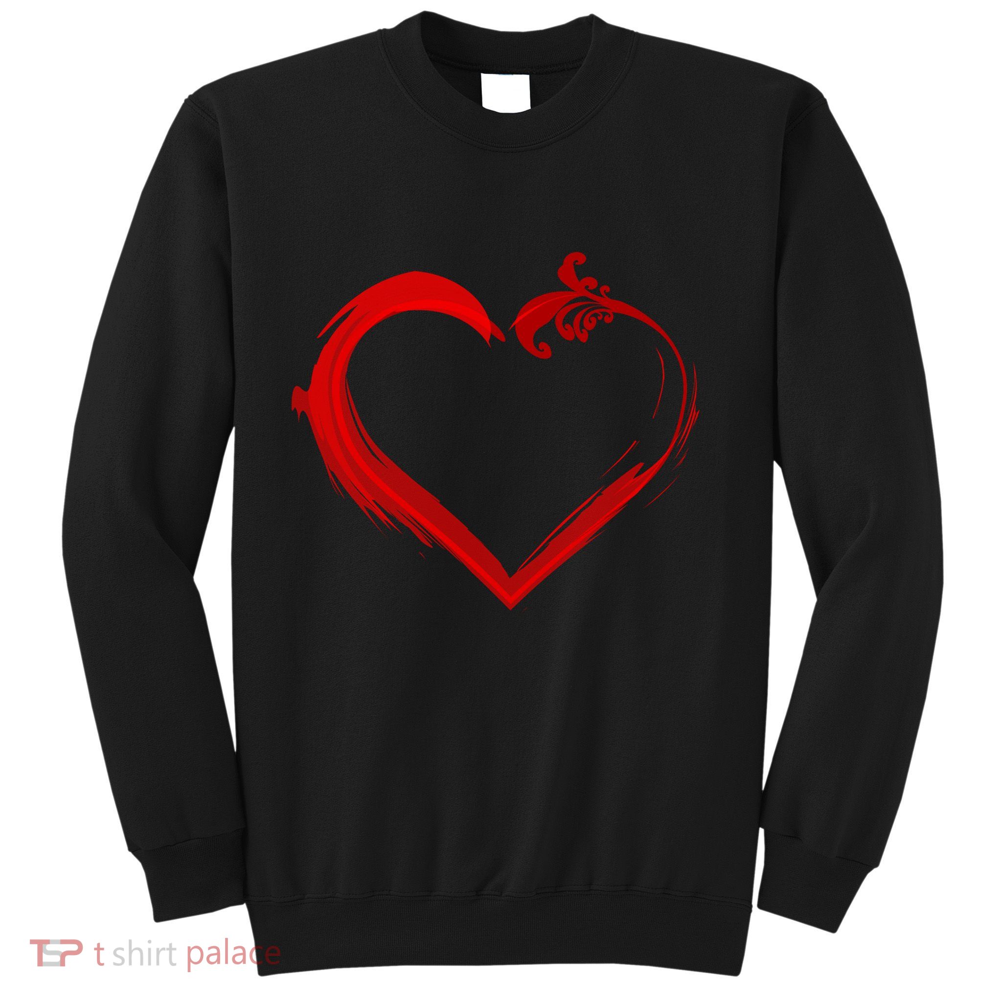 Simple Styled Valentines Heart Sweatshirt