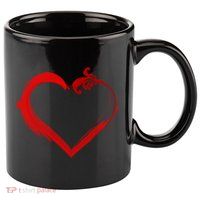 Simple Styled Valentines Heart 11oz C Handle Ceramic Mug