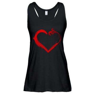 Simple Styled Valentines Heart Ladies Essential Flowy Tank