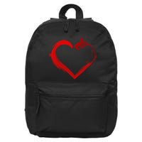 Simple Styled Valentines Heart 16 in Basic Backpack