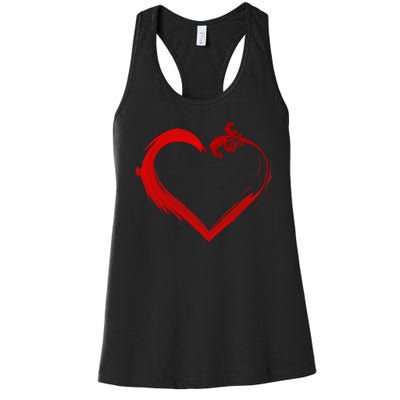 Simple Styled Valentines Heart Women's Racerback Tank