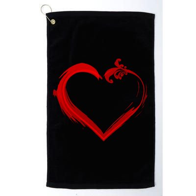 Simple Styled Valentines Heart Golf Towel