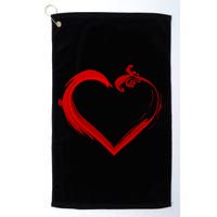 Simple Styled Valentines Heart Golf Towel