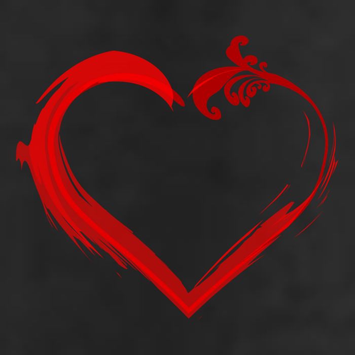 Simple Styled Valentines Heart Golf Towel