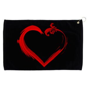 Simple Styled Valentines Heart Grommeted Golf Towel