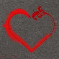 Simple Styled Valentines Heart Cotton Canvas Backpack