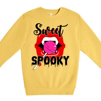 Sweet Spooky Vampire Lips Halloween Premium Crewneck Sweatshirt