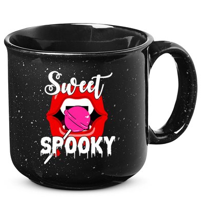 Sweet Spooky Vampire Lips Halloween 15oz Campfire Ceramic Mug