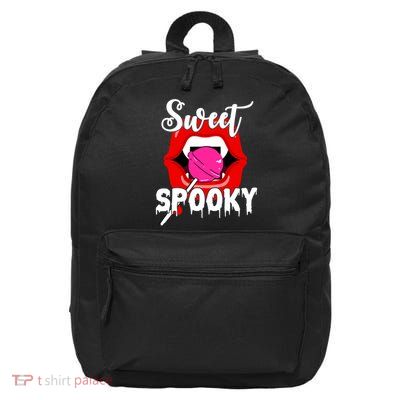 Sweet Spooky Vampire Lips Halloween 16 in Basic Backpack