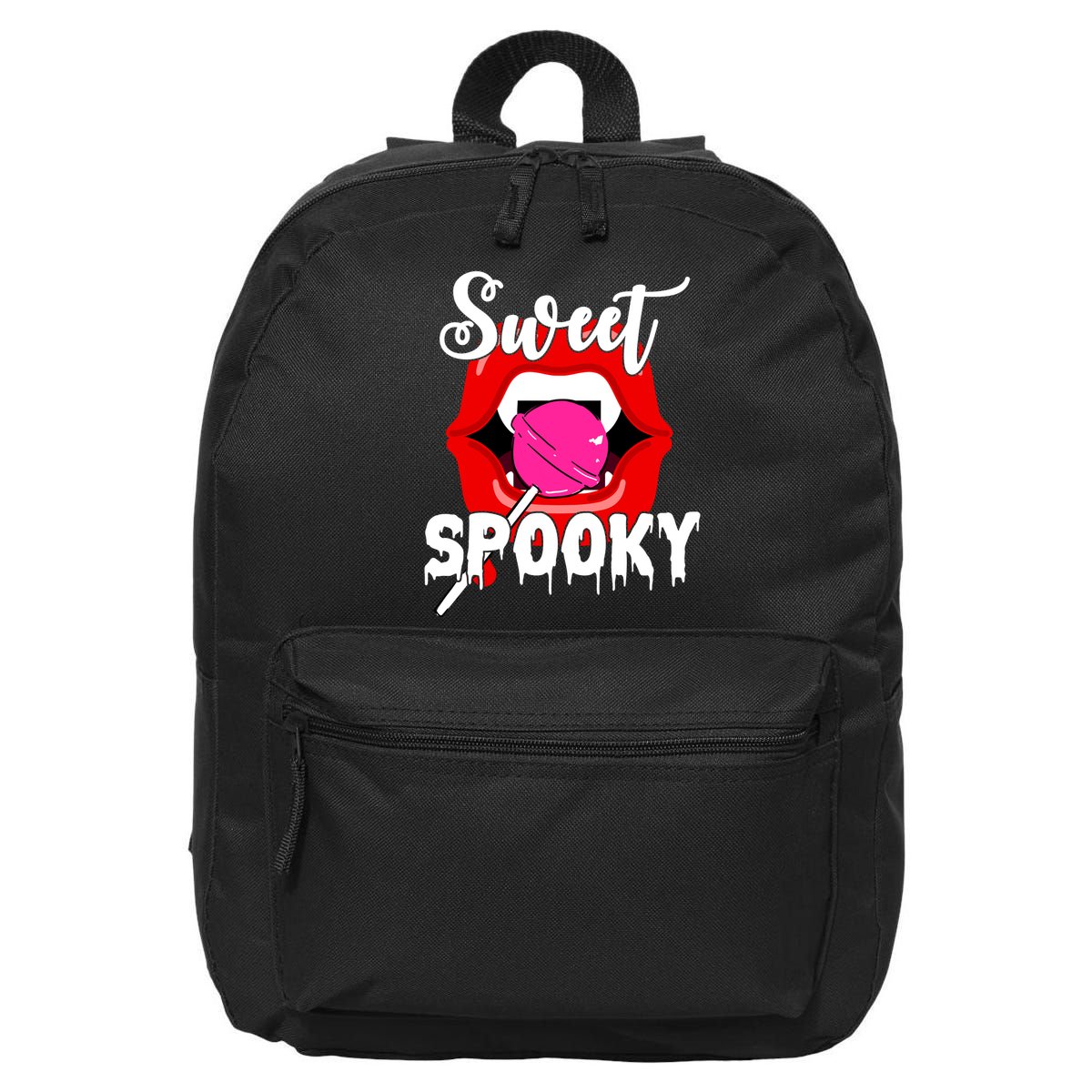 Sweet Spooky Vampire Lips Halloween 16 in Basic Backpack