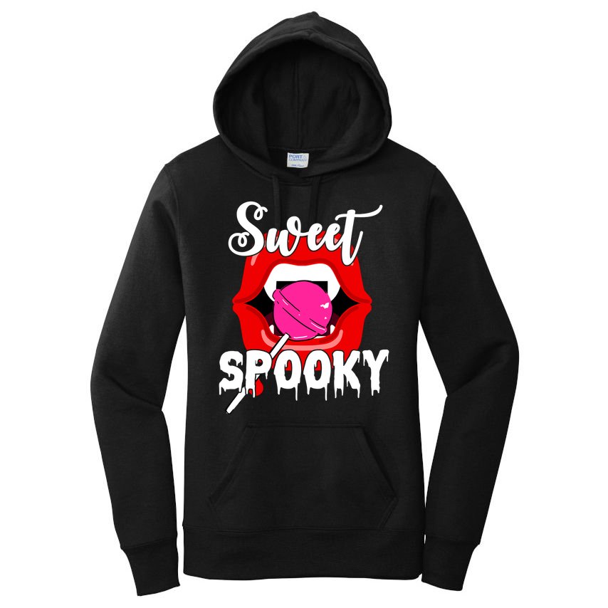 Sweet Spooky Vampire Lips Halloween Women's Pullover Hoodie