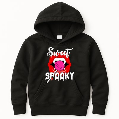 Sweet Spooky Vampire Lips Halloween Kids Hoodie