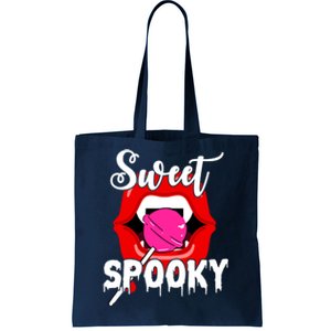 Sweet Spooky Vampire Lips Halloween Tote Bag