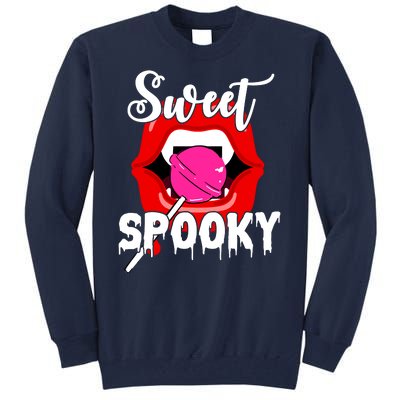 Sweet Spooky Vampire Lips Halloween Tall Sweatshirt