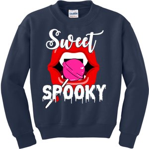 Sweet Spooky Vampire Lips Halloween Kids Sweatshirt