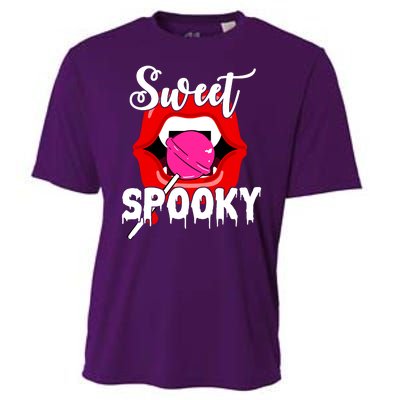 Sweet Spooky Vampire Lips Halloween Cooling Performance Crew T-Shirt