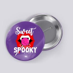 Sweet Spooky Vampire Lips Halloween Button