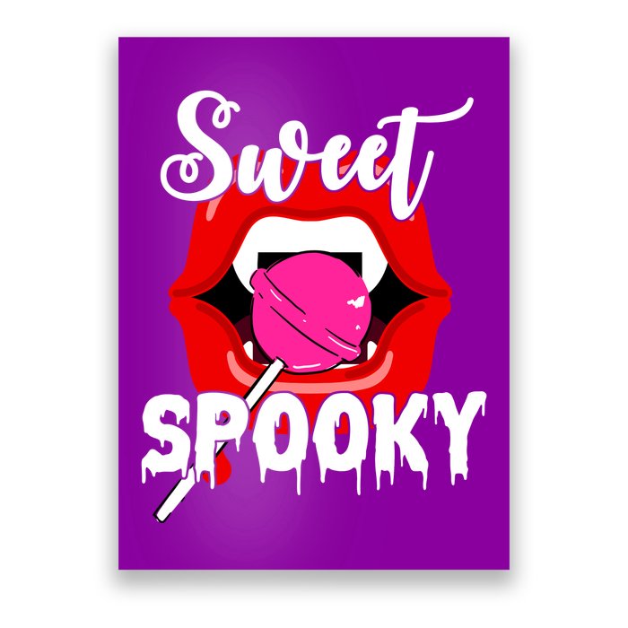 Sweet Spooky Vampire Lips Halloween Poster