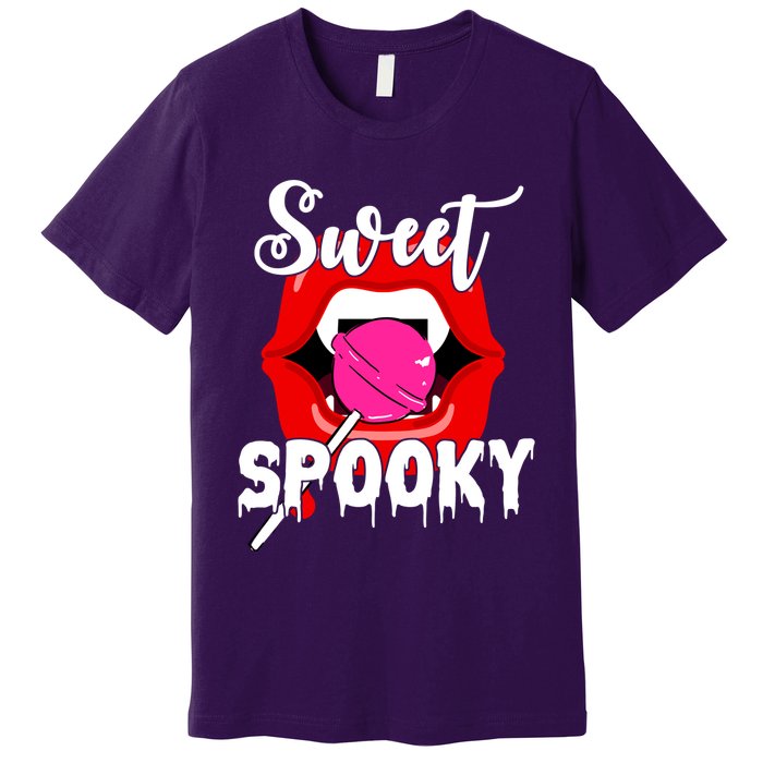Sweet Spooky Vampire Lips Halloween Premium T-Shirt