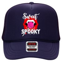 Sweet Spooky Vampire Lips Halloween Trucker Hat