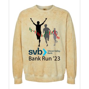 Svb Silicon Valley Bank Run ′23 Colorblast Crewneck Sweatshirt