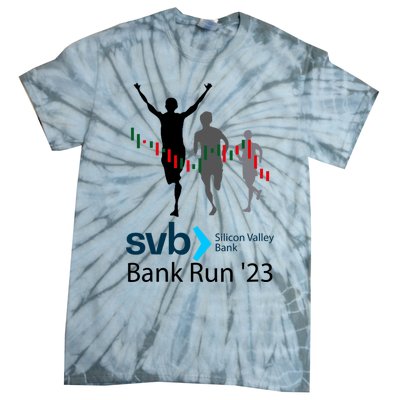 Svb Silicon Valley Bank Run ′23 Tie-Dye T-Shirt