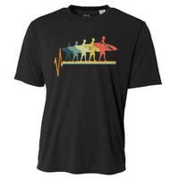 Surf Surfboard Vintage Gift Cooling Performance Crew T-Shirt