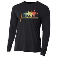 Surf Surfboard Vintage Gift Cooling Performance Long Sleeve Crew