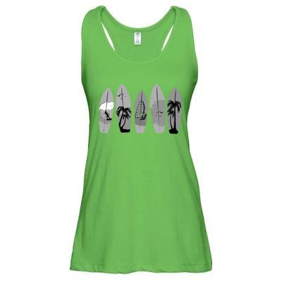 Surfing Surfboard Vintage Classic Retro Surfboarder Surfer Gift Ladies Essential Flowy Tank