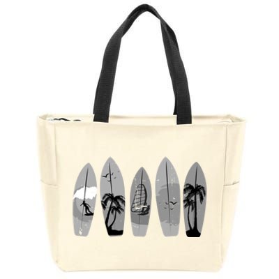 Surfing Surfboard Vintage Classic Retro Surfboarder Surfer Gift Zip Tote Bag