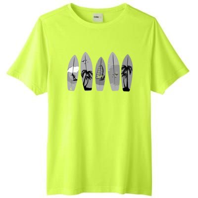 Surfing Surfboard Vintage Classic Retro Surfboarder Surfer Gift Tall Fusion ChromaSoft Performance T-Shirt