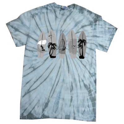 Surfing Surfboard Vintage Classic Retro Surfboarder Surfer Gift Tie-Dye T-Shirt