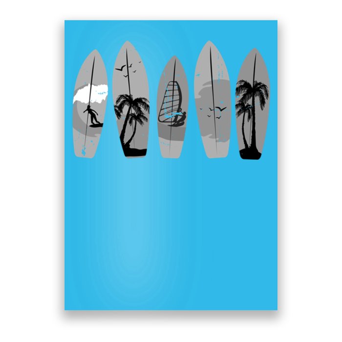 Surfing Surfboard Vintage Classic Retro Surfboarder Surfer Gift Poster