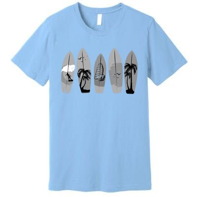 Surfing Surfboard Vintage Classic Retro Surfboarder Surfer Gift Premium T-Shirt