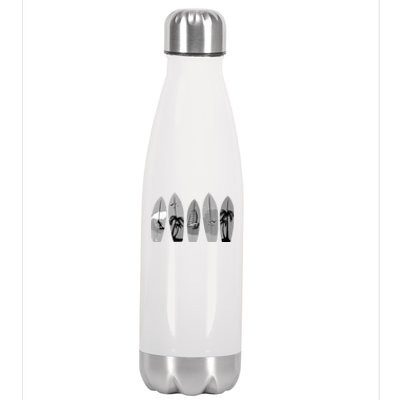 Surfing Surfboard Vintage Classic Retro Surfboarder Surfer Gift Stainless Steel Insulated Water Bottle