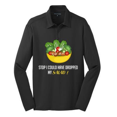 Stop Salad Vegan Great Gift Silk Touch Performance Long Sleeve Polo