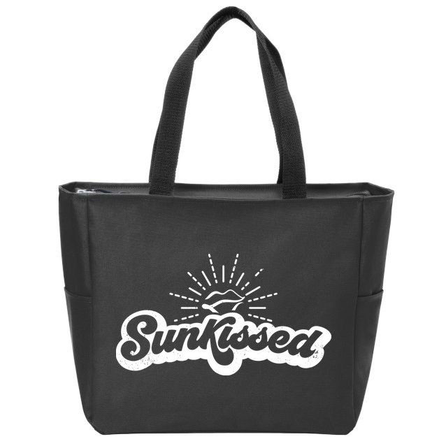 Sunkissed Summer Vacation Vintage Zip Tote Bag