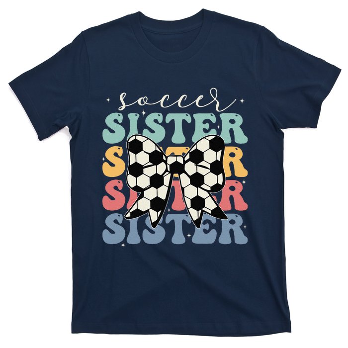 Soccer Sister Vintage Sport Lover Sister Mothers Da T-Shirt