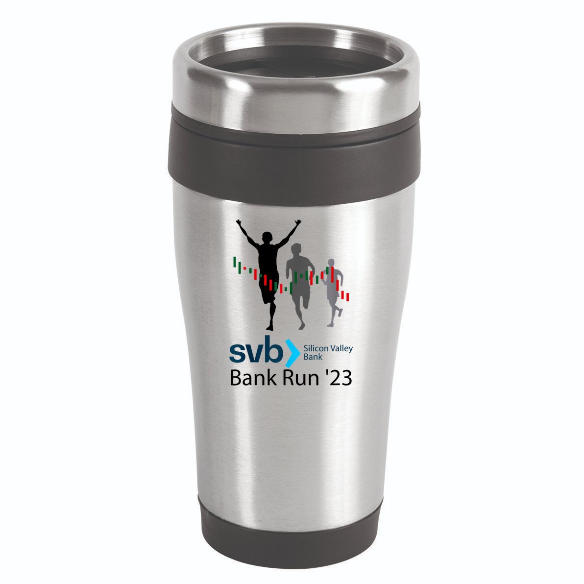 Svb Silicon Valley Bank Run ′23 16oz Travel Tumbler