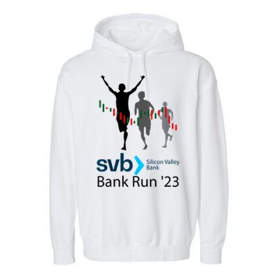 Svb Silicon Valley Bank Run ′23 Garment-Dyed Fleece Hoodie