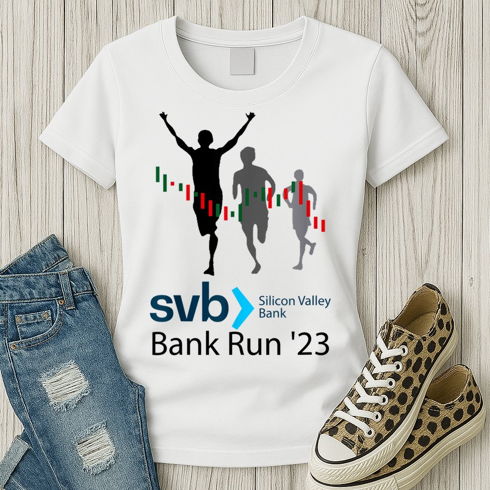 Svb Silicon Valley Bank Run ′23 Womens T-Shirt