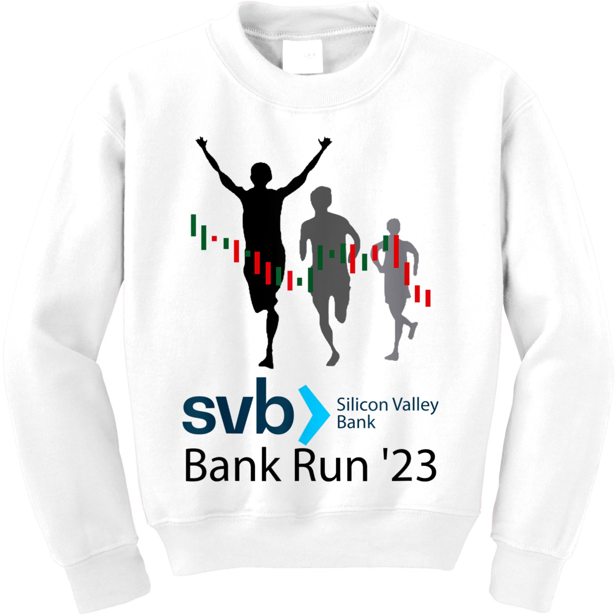 Svb Silicon Valley Bank Run ′23 Kids Sweatshirt