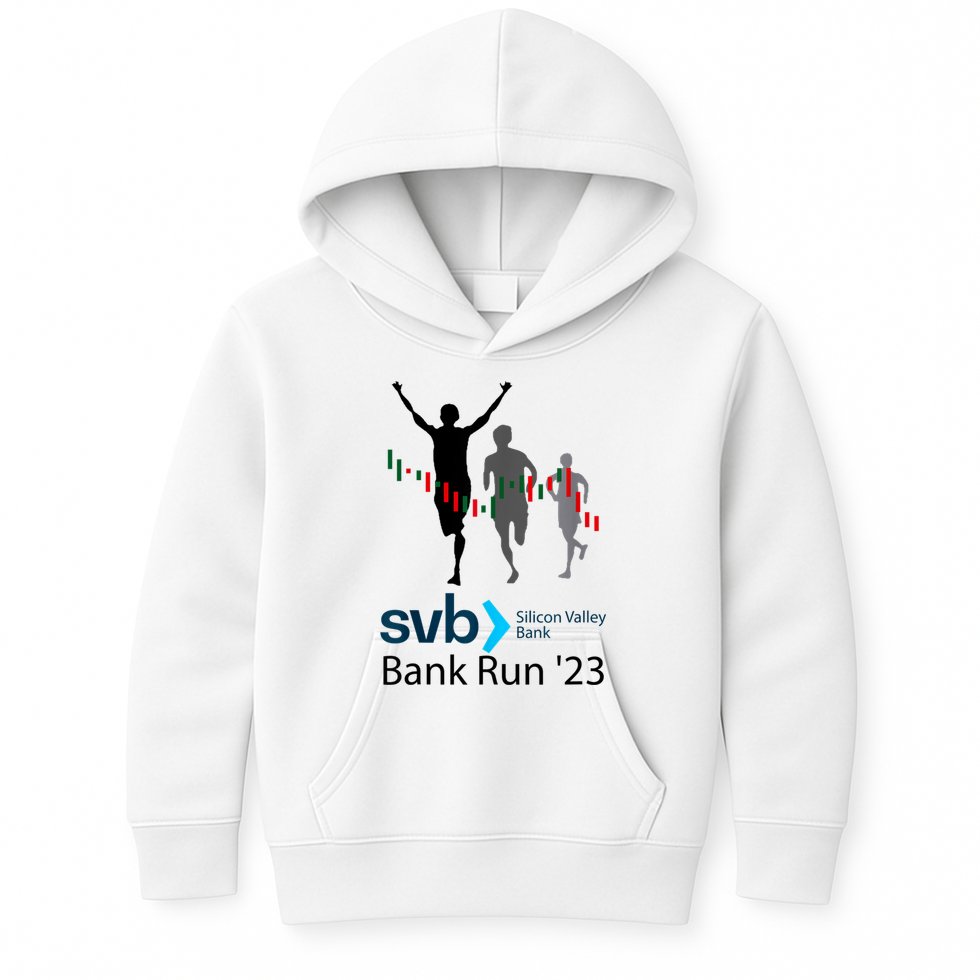 Svb Silicon Valley Bank Run ′23 Kids Hoodie