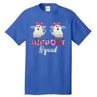 Support Squad Vintage Skeleton Hands Boo Bees Breast Cancer Gift Tall T-Shirt