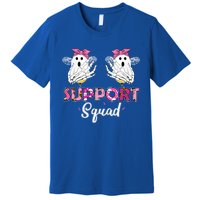 Support Squad Vintage Skeleton Hands Boo Bees Breast Cancer Gift Premium T-Shirt