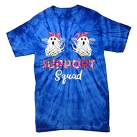 Support Squad Vintage Skeleton Hands Boo Bees Breast Cancer Gift Tie-Dye T-Shirt